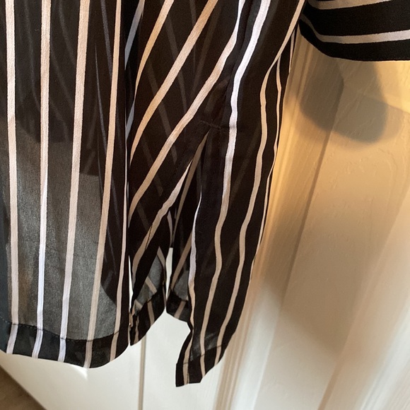 Sheer Button Front Top - Picture 6 of 8